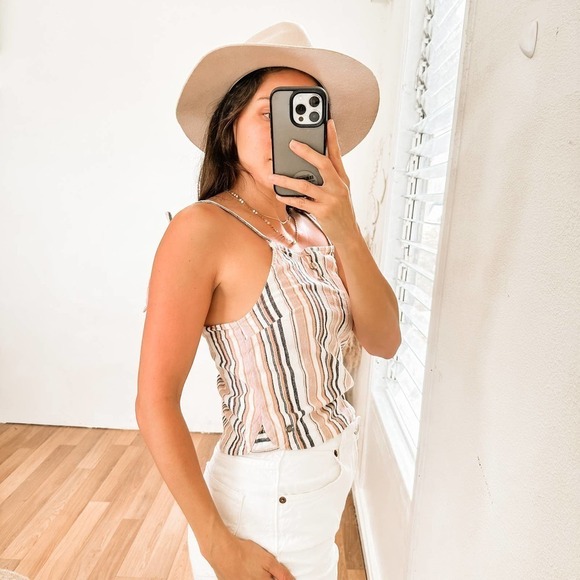 Roxy Live Lovely Button Front Linen Tank Top Size XS - Picture 3 of 14